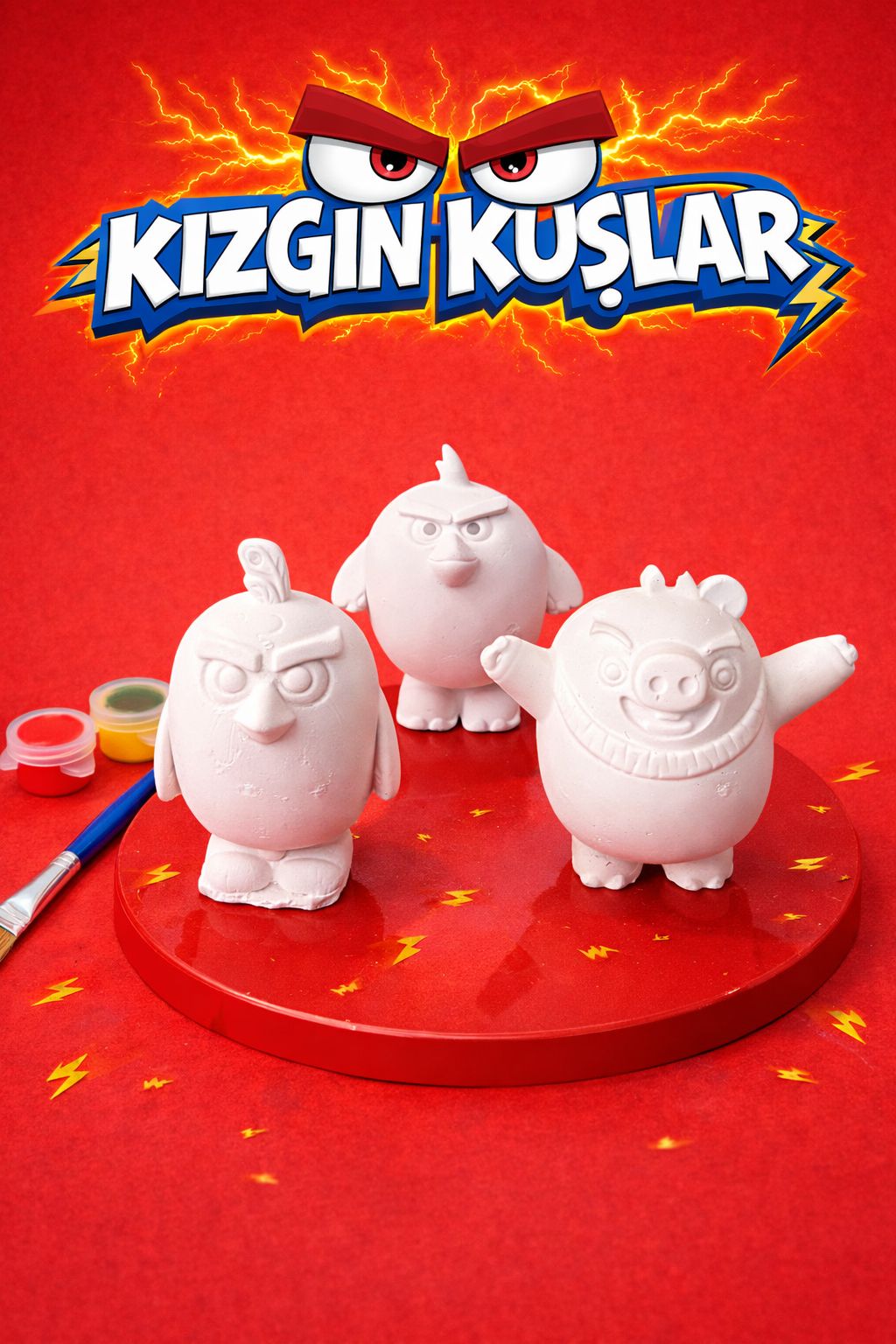 Kizgin kuslar Tas boyama seti
